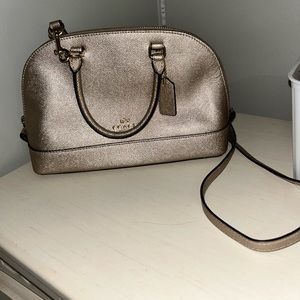 Coach gold metallic purse